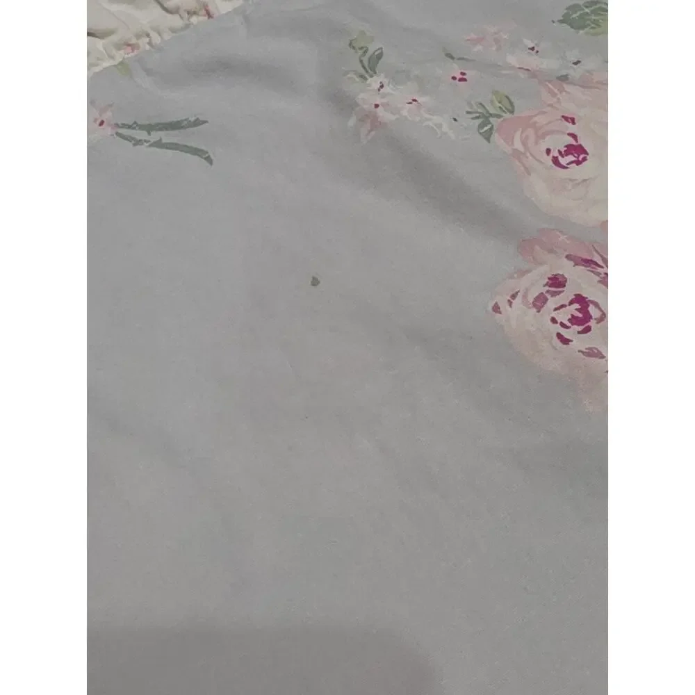 Simply Shabby Chic Floral Pillow Shams Cases Cotton Pink Blue Rose Buds Standard
